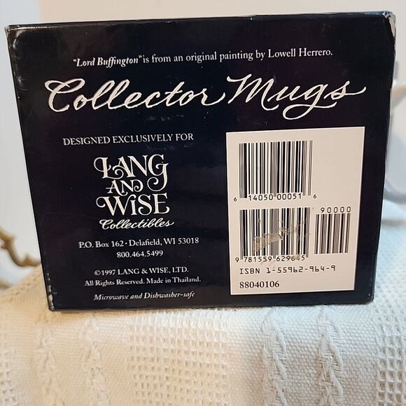 VTG 1997 Lang & Wise "Lord Buffington" Kitty Cat At Dining Table mug" with box - Picture 6 of 9